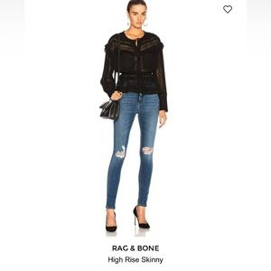 RAG & Bone High rise skinny in Bonnie size 29